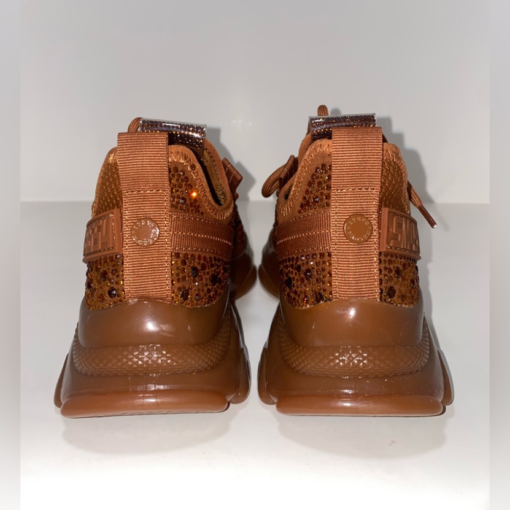 NWT. Steve Madden Maxima Lace Up Sneakers Chunky Platform Brown Multi 6.5M - Picture 7 of 10